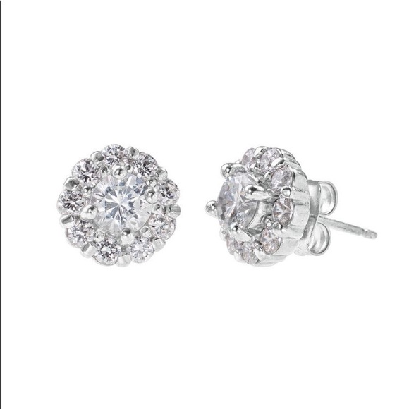 Stella & Dot Jewelry - 💎💎 Stella & Dot Glint Flower CZ Earrings Silver